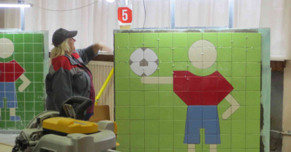 демонстрационный экзамен  по компетенции "Облицовка плиткой" - фото - 1